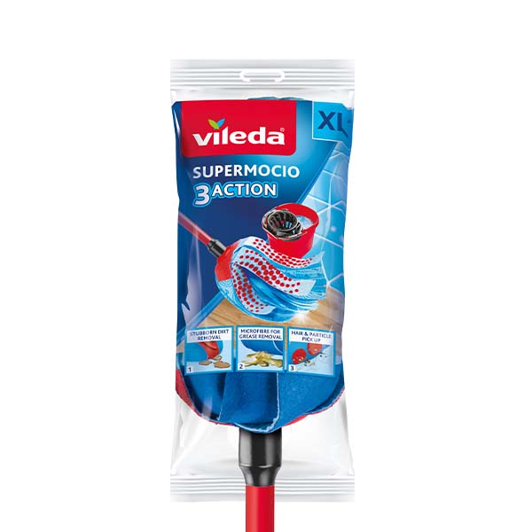 Vileda SuperMocio 3 Action Replacement Head Mop Refill PACK of 2 FREE POST 