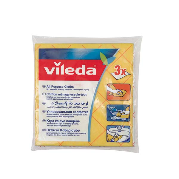 Vileda Actifibre - Microfiber Cloth, Non-stain Cleaning, Collects